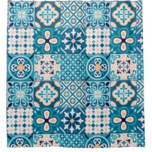 Rideaux De Douche Motif de mosaïque marocaine