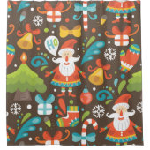 Rideaux De Douche Motif de Noël de vacances (Devant)