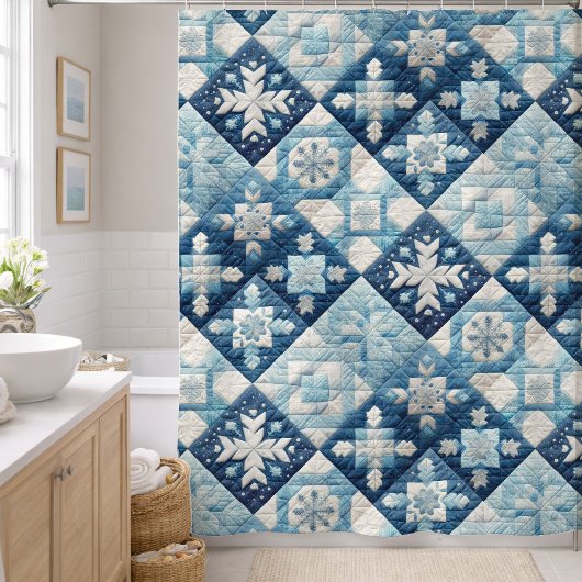 Rideaux De Douche Motif de Noël matelassé
