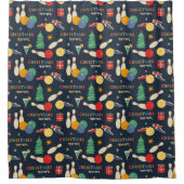 Rideaux De Douche Motif de Noël rétro (Devant)