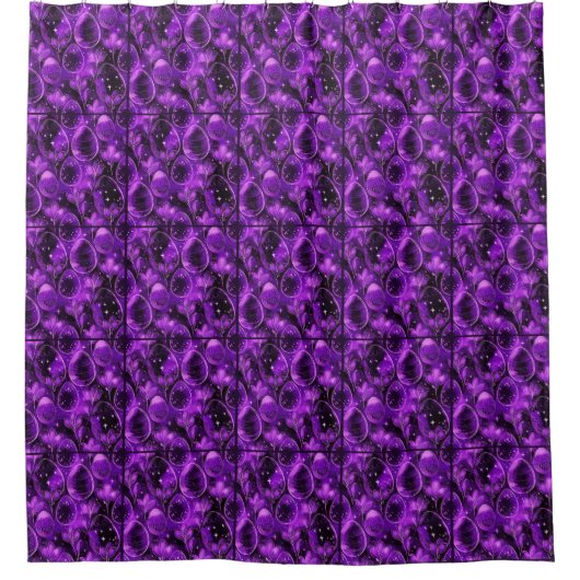 Rideaux De Douche Motif de Pâques gothique violet (Devant)