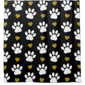 Rideaux De Douche Motif De Pâtes, Pâtes De Chien, Pâtes Blanches, Co (Devant)