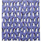 Rideaux De Douche Motif de pingouin d'hiver mignon (Devant)