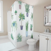 Rideaux De Douche Motif de plante (En situation)