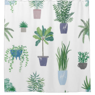 Rideaux De Douche Motif de plante