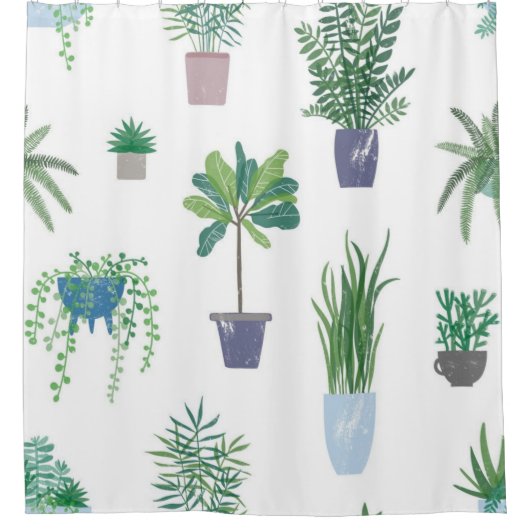 Rideaux De Douche Motif de plante (Devant)