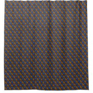 Rideaux De Douche Motif de plumes de paon bleu et orange de minuit