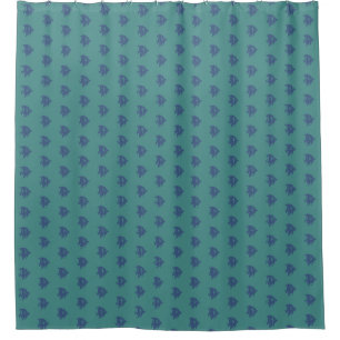 Rideaux De Douche Motif de poisson bleu