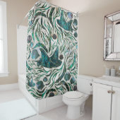 Rideaux De Douche Motif de poisson stingray et squelette Abalone (En situation)