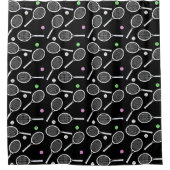 Rideaux De Douche Motif de raquette de tennis (Devant)