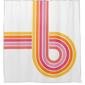 Rideaux De Douche Motif de rayures courbes brillantes (Devant)