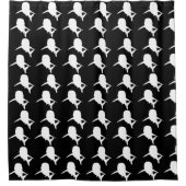 Rideaux De Douche Motif de requin-baleine noire et blanche Ombre (Devant)