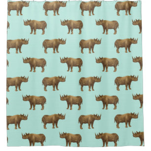 Rideaux De Douche motif de Rhino