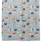 Rideaux De Douche Motif de rouleaux Sushi Nigiri Maki (Devant)