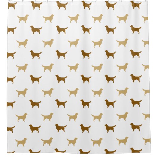 Rideaux De Douche Motif de silhouettes d'or (Devant)