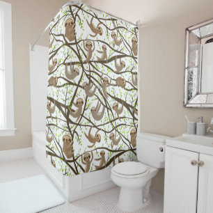 Rideaux De Douche Motif de sourire de paresse