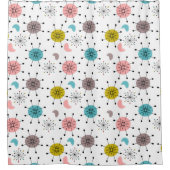 Rideaux De Douche Motif de Starburst Retro atomique (Devant)
