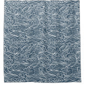 Rideaux De Douche Motif de style Wave japonais (Devant)