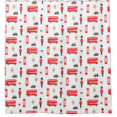 Rideaux De Douche Motif de symboles de l'Angleterre (Devant)