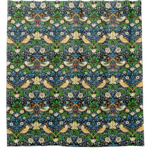 Rideaux De Douche Motif de tapisserie d'oiseau et de fleur de
