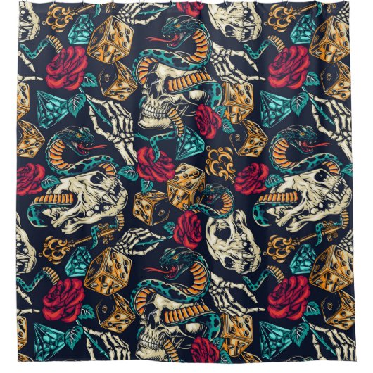 Rideaux De Douche Motif de Tattoo (Devant)