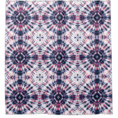 Rideaux De Douche Motif de teinture bleu et rouge (Devant)