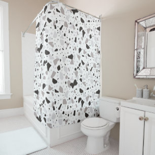 Rideaux De Douche Motif de Terrazzo monochromatique
