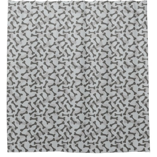 Rideaux De Douche Motif de texture d'os à fond gris (Devant)