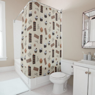 Rideaux De Douche Motif de thème chocolat