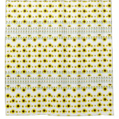 Rideaux De Douche Motif de tournesol rustique contemporain (Devant)