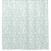 Rideaux De Douche Motif de triangle géométrique moderne et blanc (Devant)