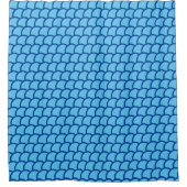 Rideaux De Douche Motif d'écailles géométriques bleu profond (Devant)