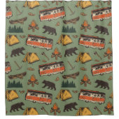 Rideaux De Douche Motif des aventures du camp d'entraînement (Devant)