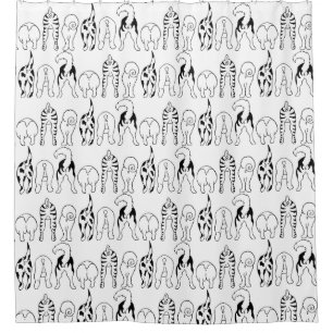 Rideaux De Douche Motif des boutons de chien