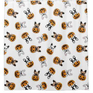 Rideaux De Douche Motif des Bulldogs d'Halloween