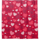 Rideaux De Douche Motif des coeurs de la Saint-Valentin rouge (Devant)
