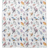 Rideaux De Douche Motif des oiseaux de printemps (Devant)