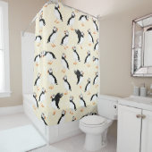 Rideaux De Douche Motif des Puffin Birds (En situation)