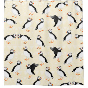 Rideaux De Douche Motif des Puffin Birds