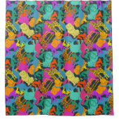 Rideaux De Douche Motif des silhouettes animales (Devant)