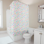 Rideaux De Douche motif des sourires (En situation)