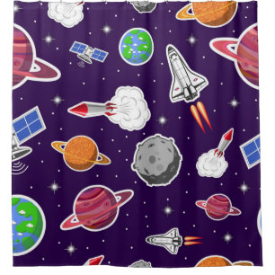 Rideaux De Douche Motif d'espace