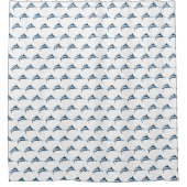 Rideaux De Douche Motif d'espadon bleu (Devant)