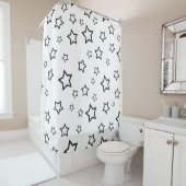 Rideaux De Douche Motif d'étoiles (En situation)