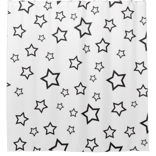Rideaux De Douche Motif d'étoiles (Devant)