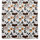 Rideaux De Douche Motif d'Halloween. Éffrayant et mignon (Devant)