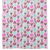 Rideaux De Douche Motif d'hexagone d'aquarelle (Devant)