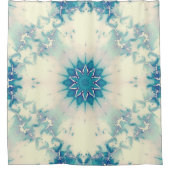 Rideaux De Douche Motif d'hiver Frosty Blue Snowflake (Devant)