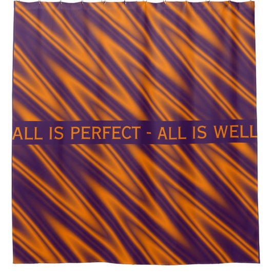 Rideaux De Douche Motif diagonal Sinus Waves - violet orange (Devant)