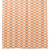 Rideaux De Douche Motif diamant orange et blanc (Devant)